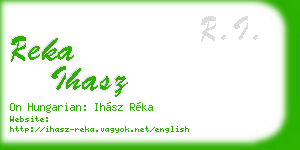 reka ihasz business card