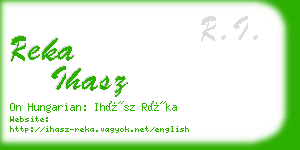 reka ihasz business card